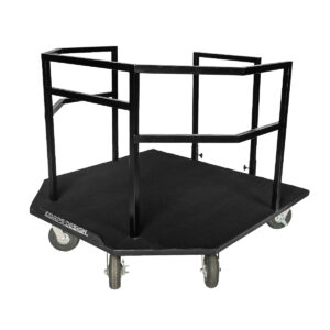 Black Corps Design Drum Set cart, front left three-quarters view