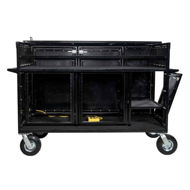 corps design double mixer cart back view