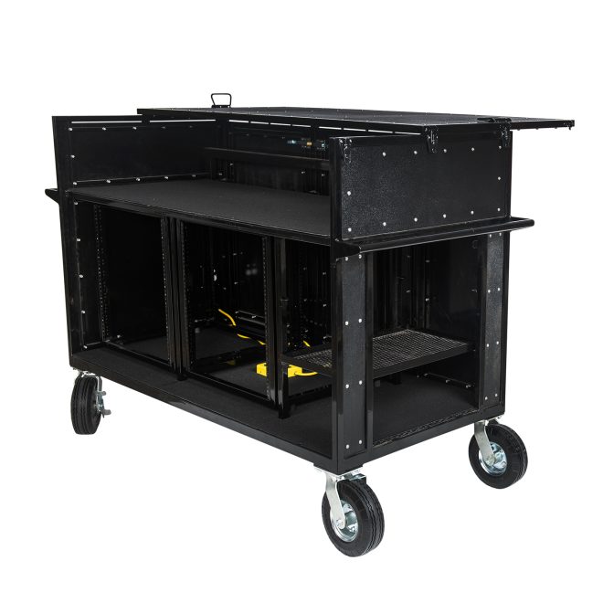 corps design double mixer cart back view