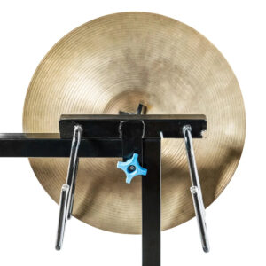 corps design crash cymbal caddy, front view with cymbals