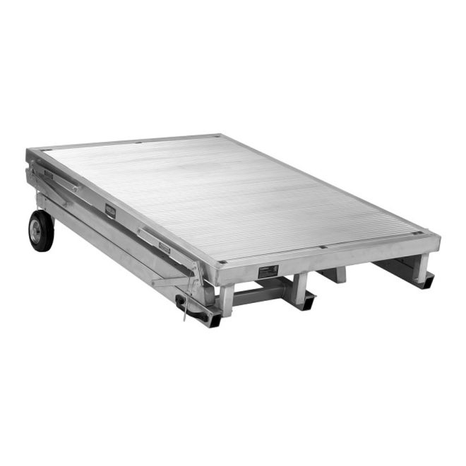 DSI 6ft command center podium silver folded up