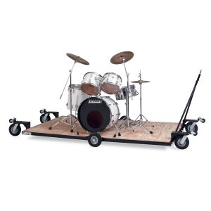 jarvis mobile percussion platform with drums on it