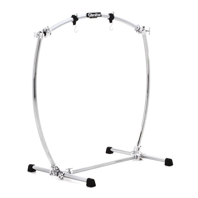 gibraltar large curved chrome gong stand