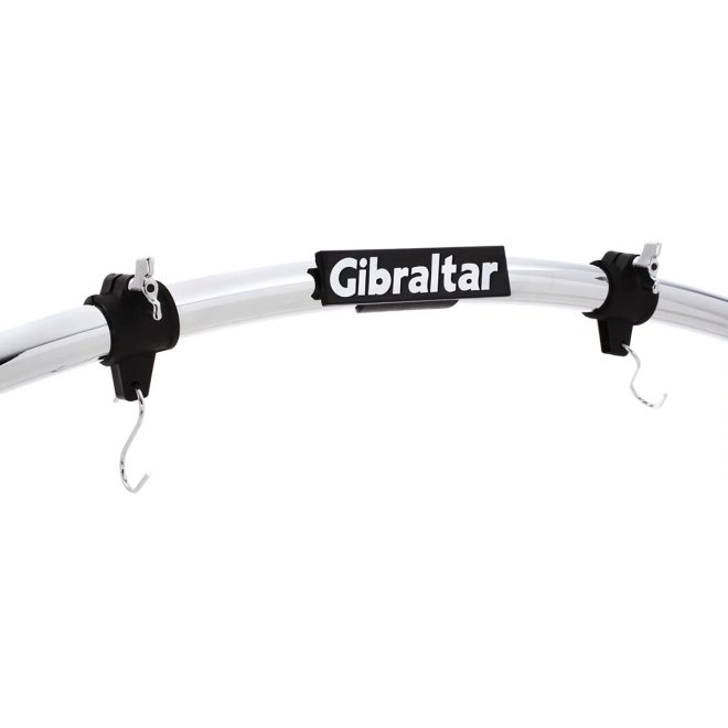 gibraltar large curved chrome gong stand close up