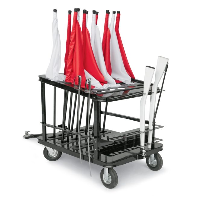 stageright flag cart sabre attachment with flags, sabres, and rifles