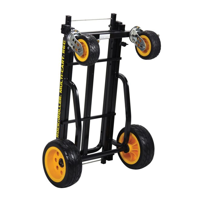 rock n roller r6g mini glider multi cart standing on 2 wheels