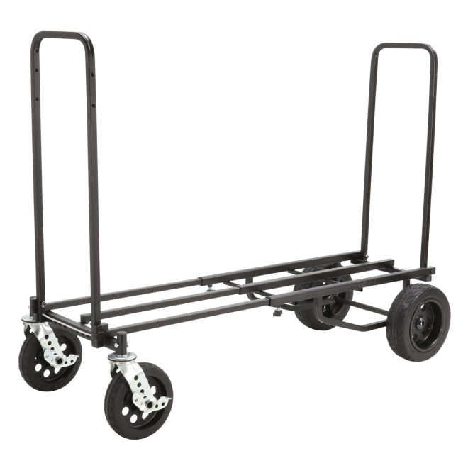 rock n roller r12s all terrain multi cart base elongated with sides unfolded