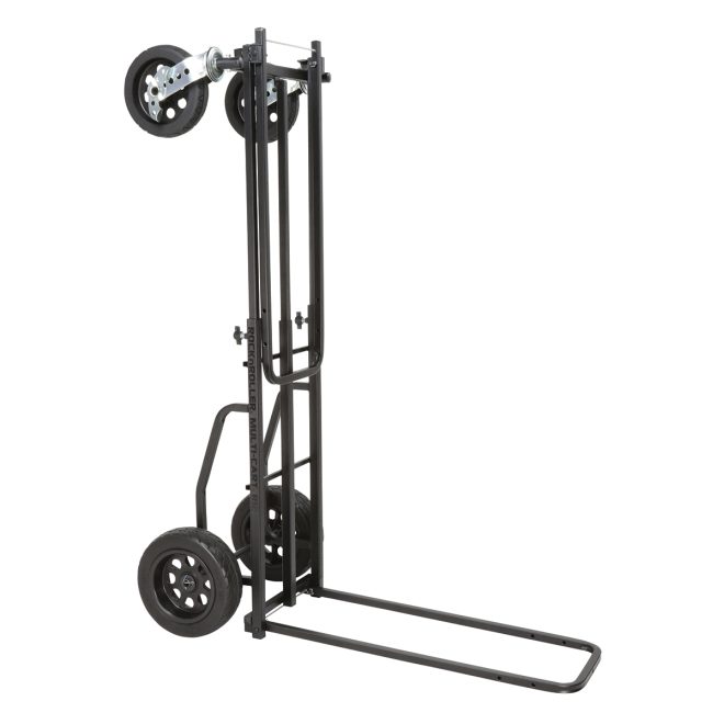 rock n roller r12s all terrain multi cart standing upright base elongated one side folded one unfolded