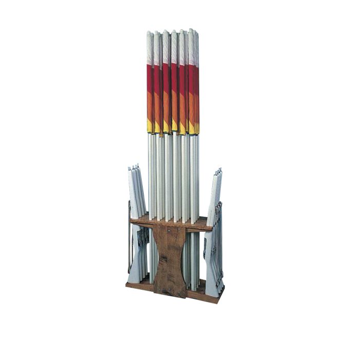 dsi pole and rifle rack full of flags and rifles