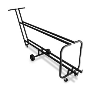 black Manhasset Model 1910 Stand Storage Cart, front three-quarters