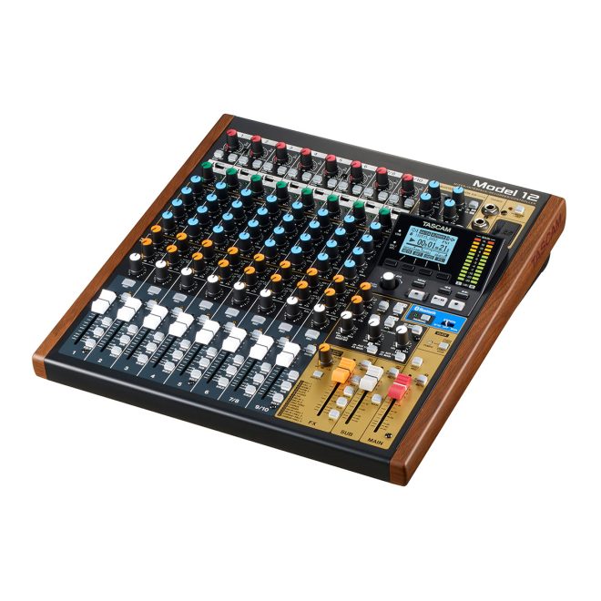 tascam model 12 sounder mixer top view