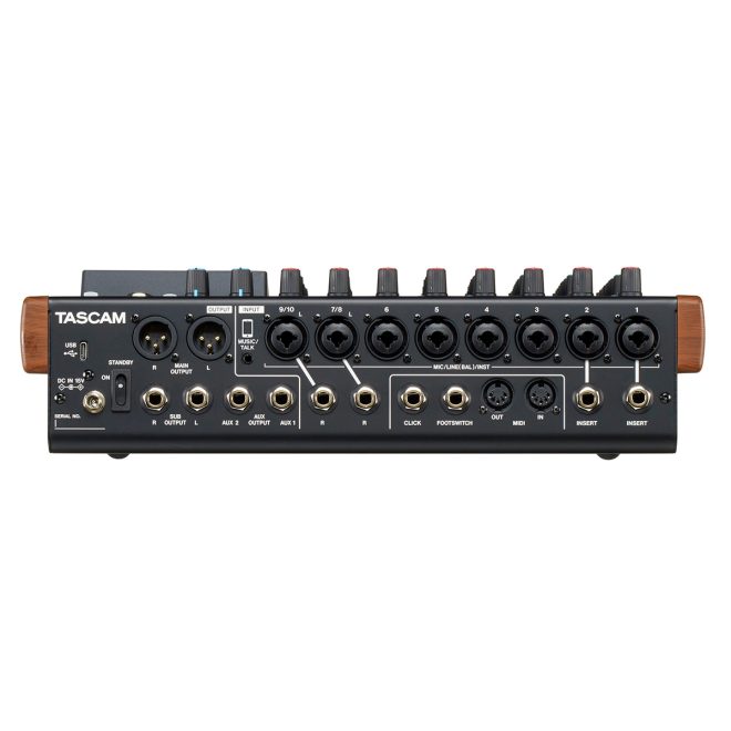 tascam model 12 sounder mixer front view