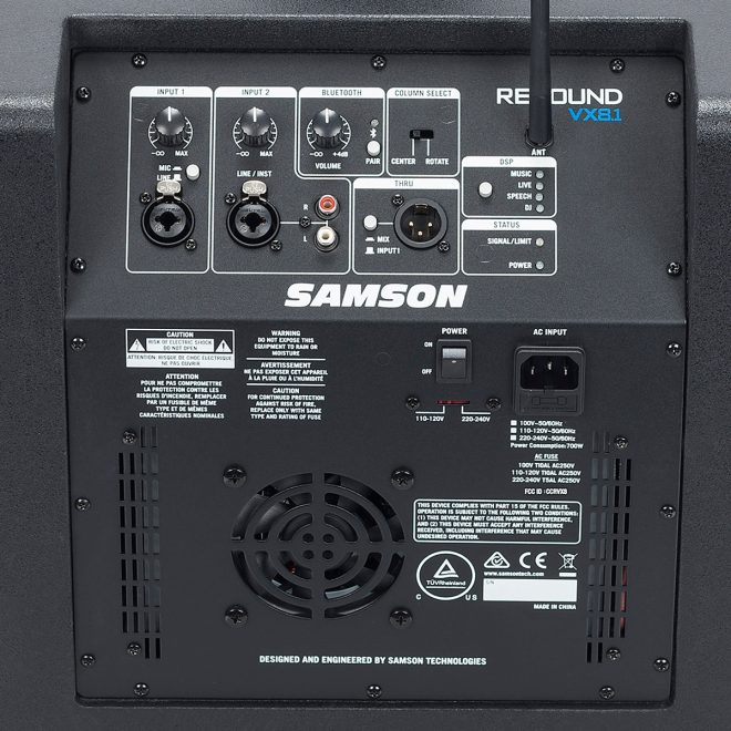 samson resound portable array back view