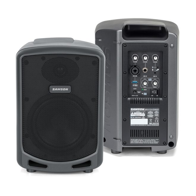 samson expedition express plus pa system front and back view