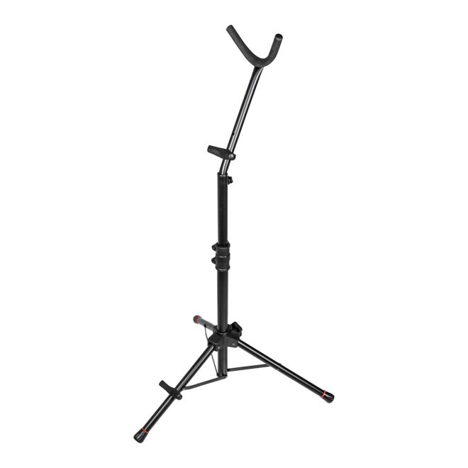 black gator tall stand for alto tenor saxophone side view