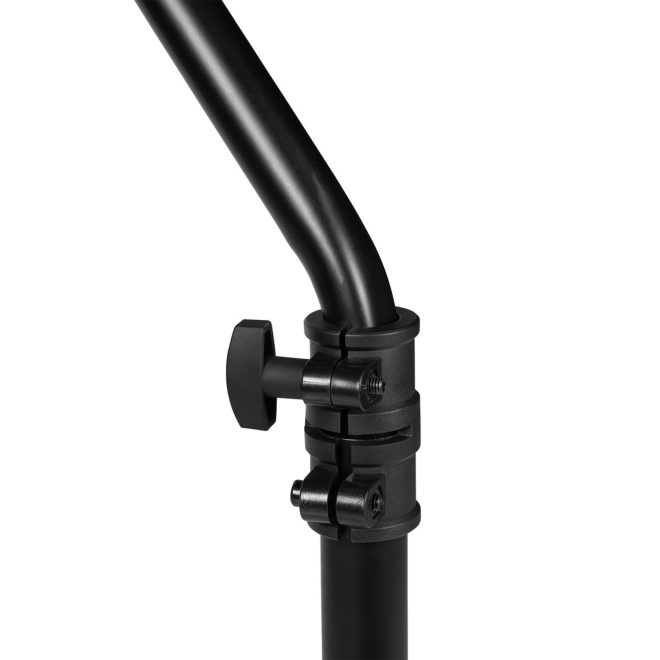 black gator tripod stand for standard size baritone sax close up of neck height adjuster