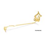 gold trombone lyre