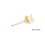 gold bent trumpet lyre