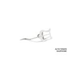 silver alto-tenor saxophone lyre