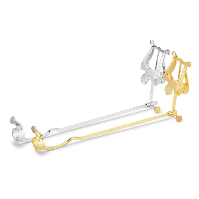gold and silver 2 piece trombone lyres
