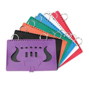 purple, black, orange, green, blue, white, and red sheet music folio folders