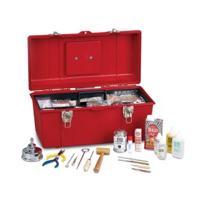 red ferrees standard repair kit open and filled with essentials