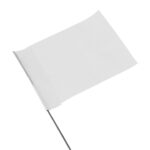 white field marking flag