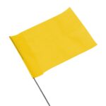 yellow field marking flag