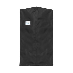 black nylon garment bag