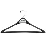 black 19in plastic uniform hanger