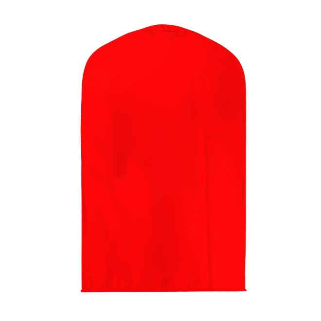 red economy garment bag back view