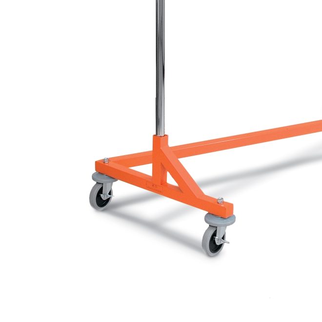 orange medium duty single tier z rack wheels