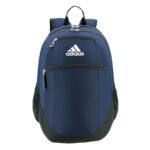 collegiate navy adidas striker 2 team backpack front view