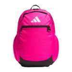 team shock pink adidas striker 3 backpack, front