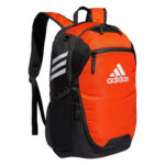 orange adidas stadium 3 backpack front view