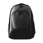 black and black ripstop backpack front view
