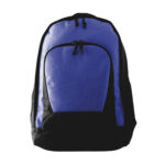 purple and black ripstop backpack front view