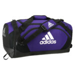 collegiate purple adidas medium team issue II duffel front view