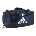 navy adidas small defender iv duffel front view