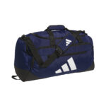 Team Navy adidas Medium Defender 5 Duffel bag, front three-quarters view