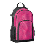 pink augusta all out glitter backpack front view