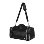 black glitter champion all around glitter duffle bag front view