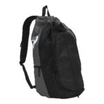 steel grey and black asics gear bag 2.0 side view