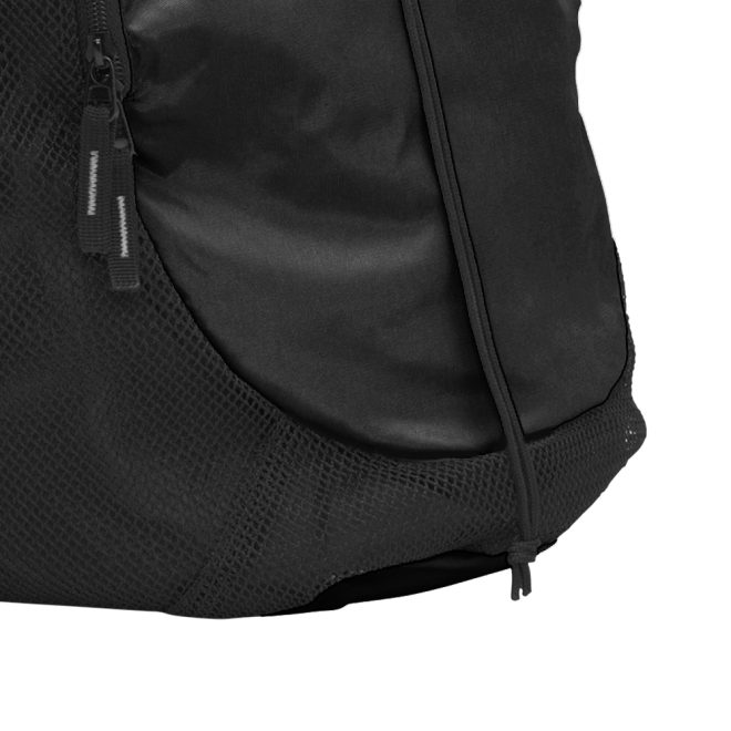 black and black asics gear bag 2.0 close up