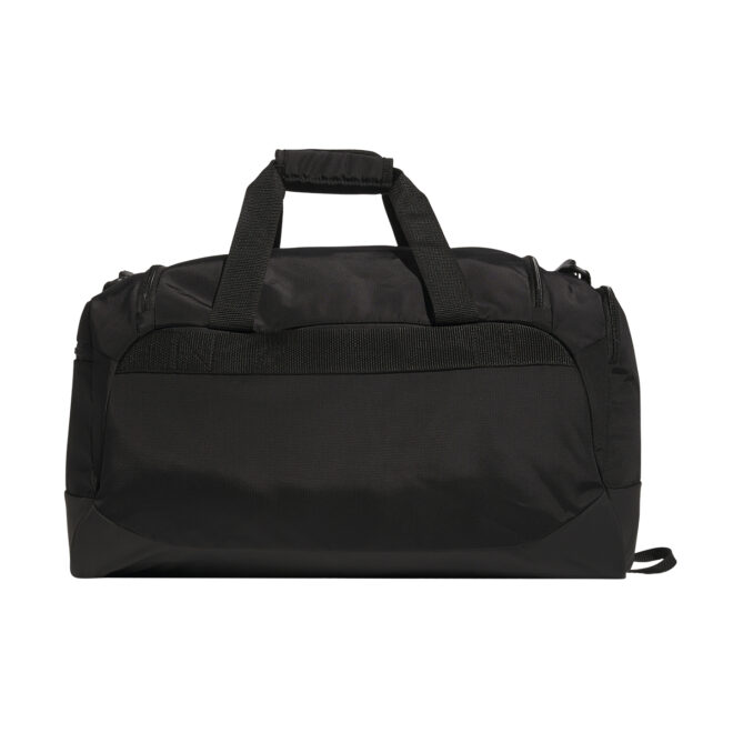 Team Black adidas Small Defender 5 Duffel bag, back view