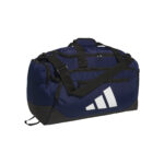 Team Navy adidas Small Defender 5 Duffel bag, front three-quarters view