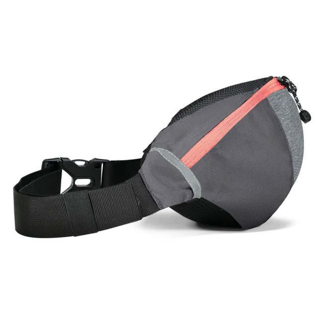 carbon heather and coral holloway expedition waist pack side view