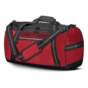 red and black holloway rivalry duffel bag front view