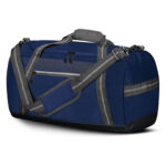 navy and carbon holloway rivalry duffel bag front view