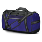 purple and black holloway rivalry duffel bag front view